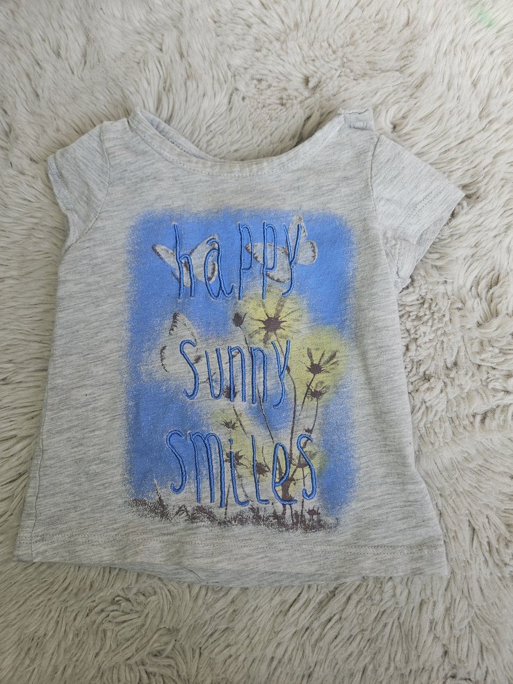 Minoti Kids “Happy Sunny Smiles” Graphic T-Shirt – Grey Cute Summer Tee🩷